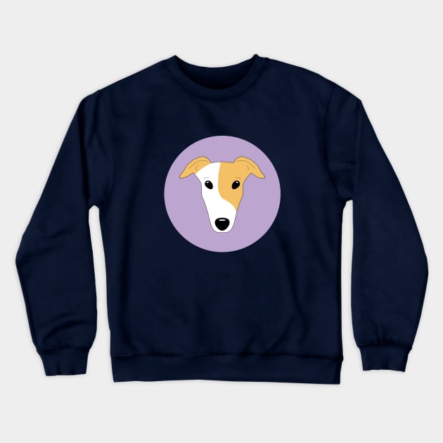 Fawn and white greyhound face Crewneck Sweatshirt by Houndpix